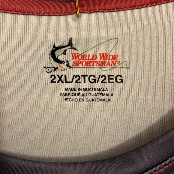 World Wide Sportsman UPF50+ protected long sleeve shirt‎ Mens 2XL Ombre, NWT 4th - Picture 2 of 9